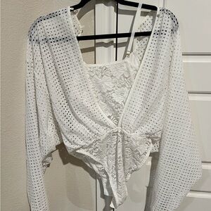 We are HAH lace and mesh bodysuit size xs